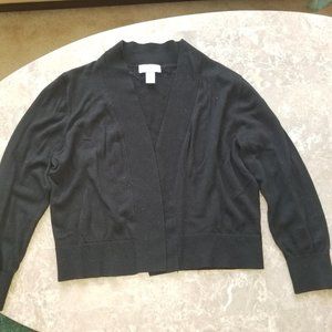 LOFT Basic Black Shrug Sweater M